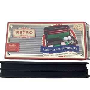 Retro Games Executive Golf Putting Set Portable Travel Practice Kit